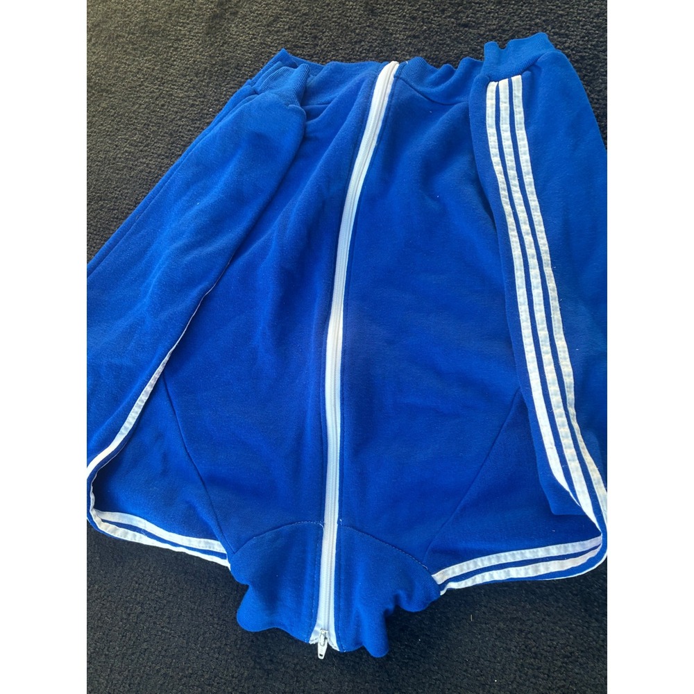 Vintage Warm Up Royal Blue Track Jacket Full Zip 3 Stripe XL 18-20 Made in USA